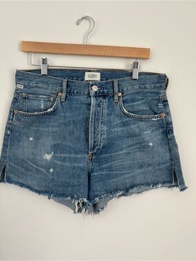 Citizens of Humanity Marlow Distressed Denim Shorts - Size 28